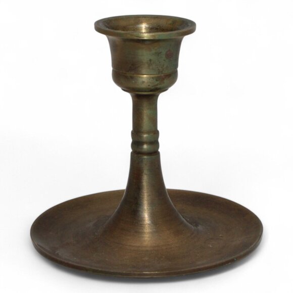 Other - Vintage Brass Taper Candle Holder 2.5" Tall Round Base Classic Design
